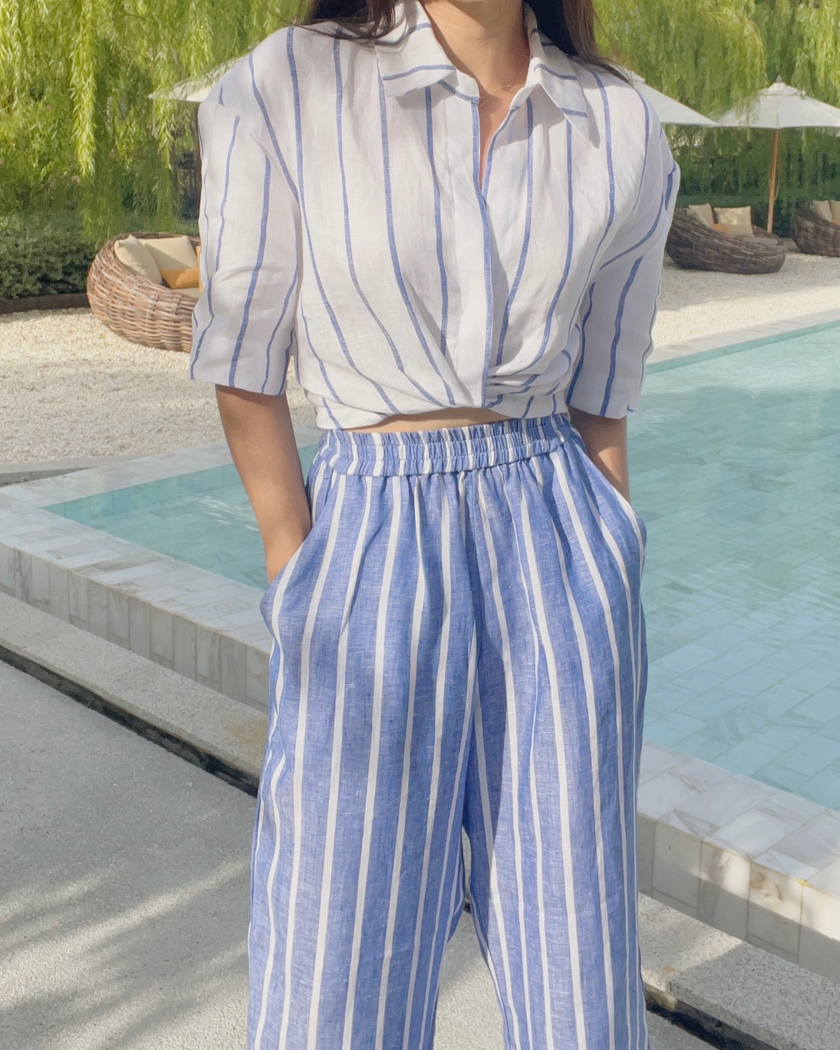 Perry Top - Blue Stripes