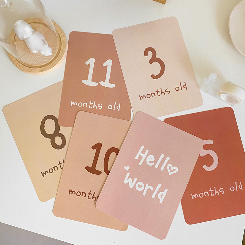 客製化寶寶月份卡 | 成長紀錄 | 拍照卡 | 新生兒禮 | 彌月卡