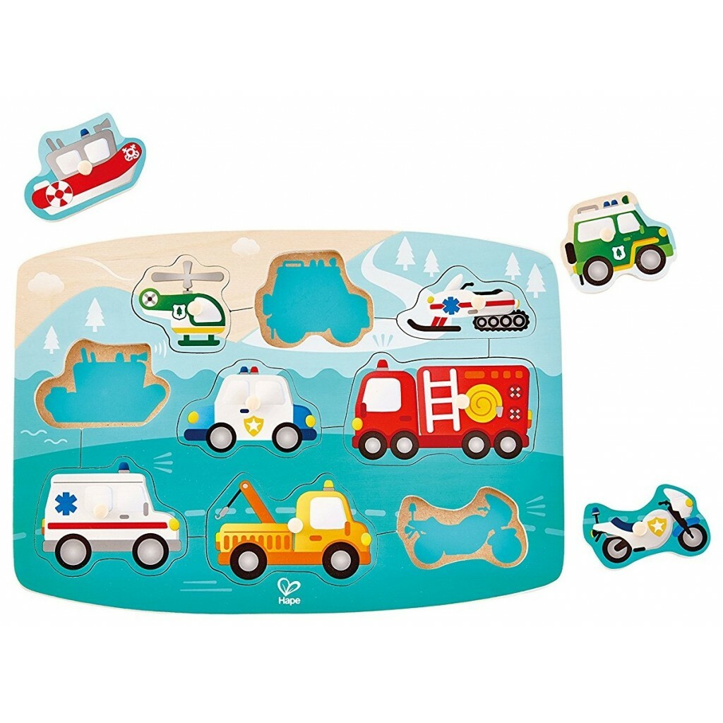 HAPE 急救車隊拼圖 (10件裝) 24M+