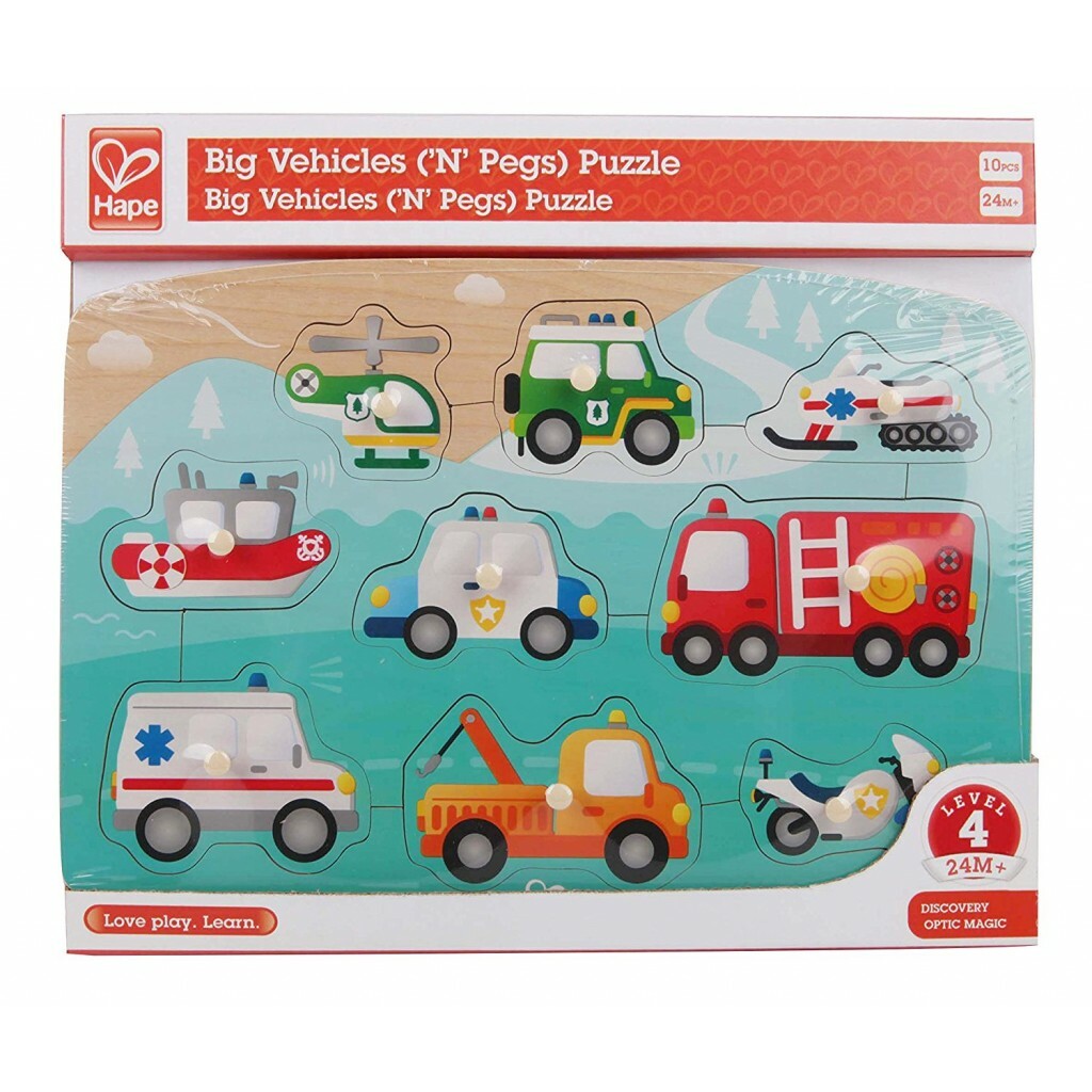 HAPE 急救車隊拼圖 (10件裝) 24M+