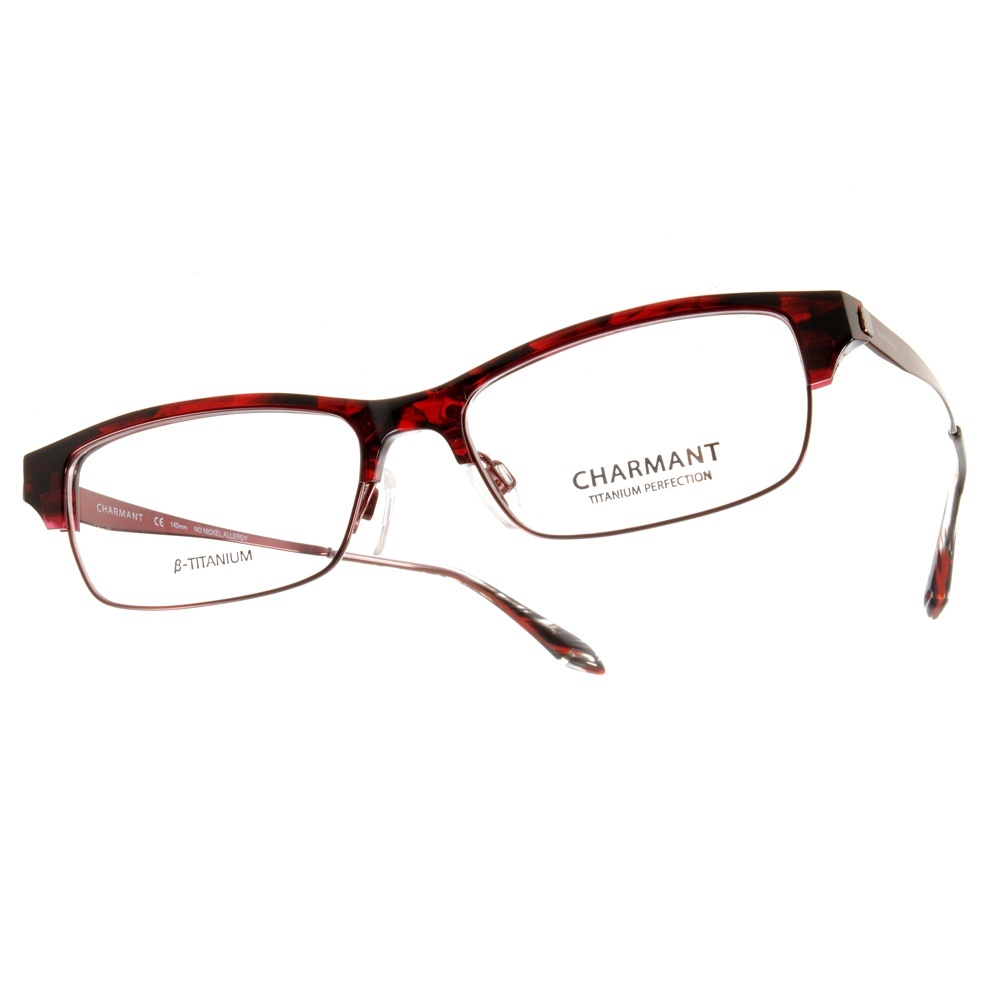 【CHARMANT-Z】CH10262 RE 時尚眉框光學眼鏡 β鈦金屬系列