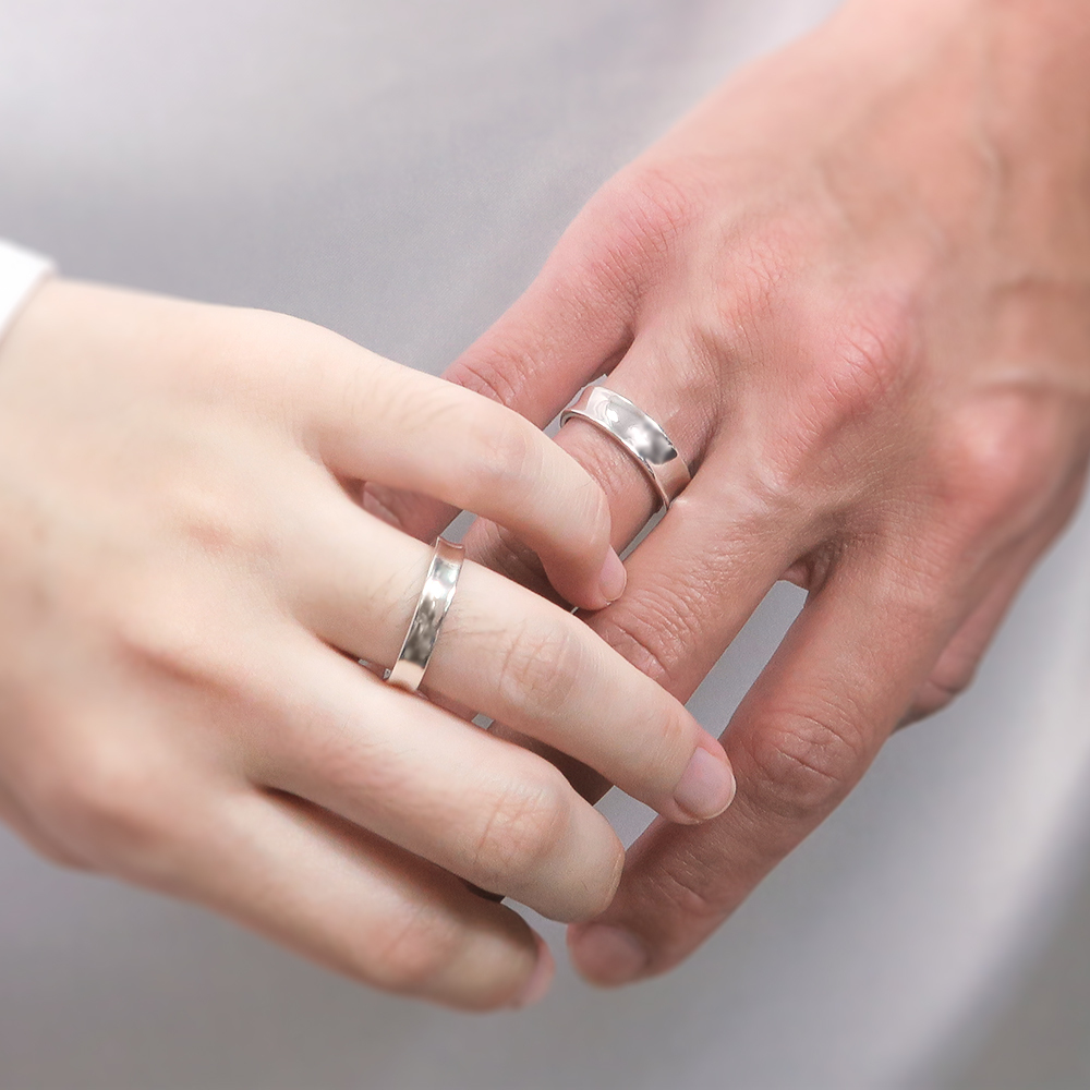 極簡內弧 對戒組 情侶款 刻字訂製 925純銀戒指 情侶對戒 指紋戒指