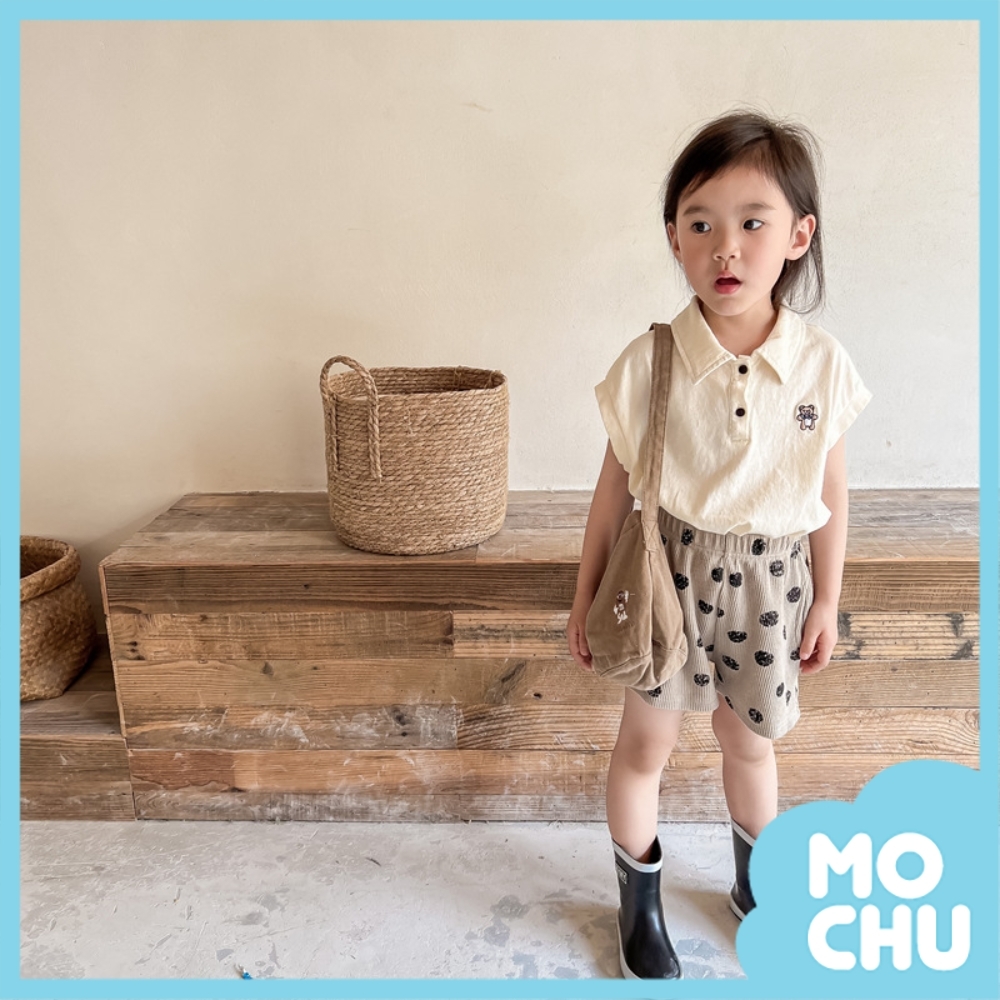 大圓點鬆緊腰短褲(兩色)