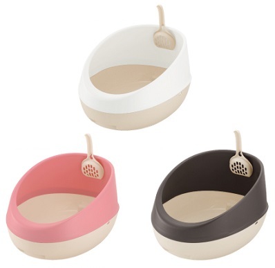 Richell 高背鍋形貓砂盤 (啡色) / (粉紅色) / (白色)