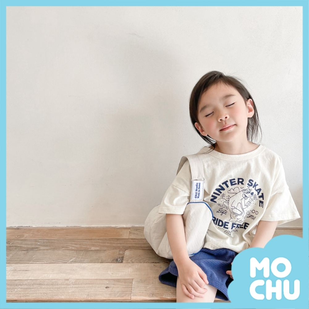 (120cm現貨)小熊溜滑板短袖上衣