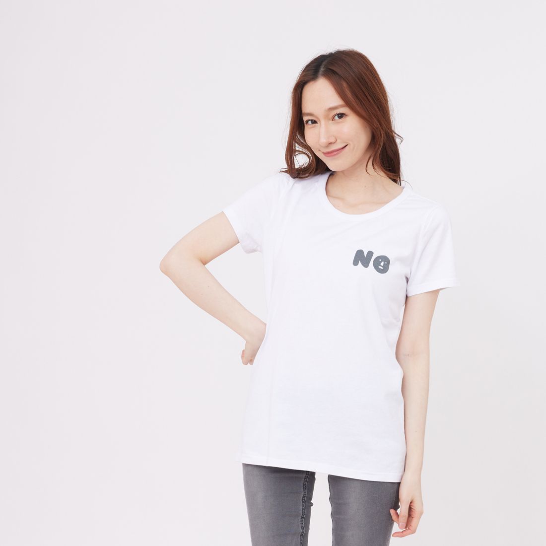 NO 短袖 蜜桃棉 女T 純白