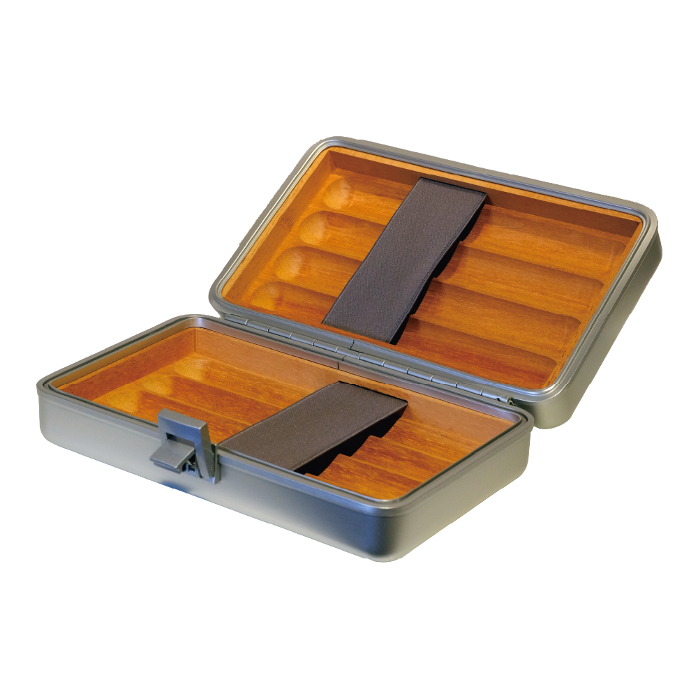 酷麥裝備-隨身雪茄鋁盒 (雙面雪松木內層)