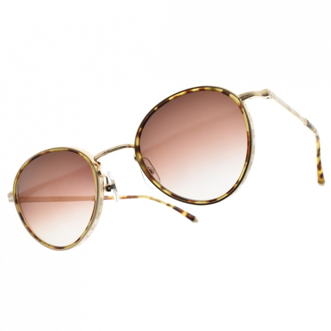 【MATSUDA】M3070 TOT-BG  高質感金邊圖騰設計 圓框太陽眼鏡