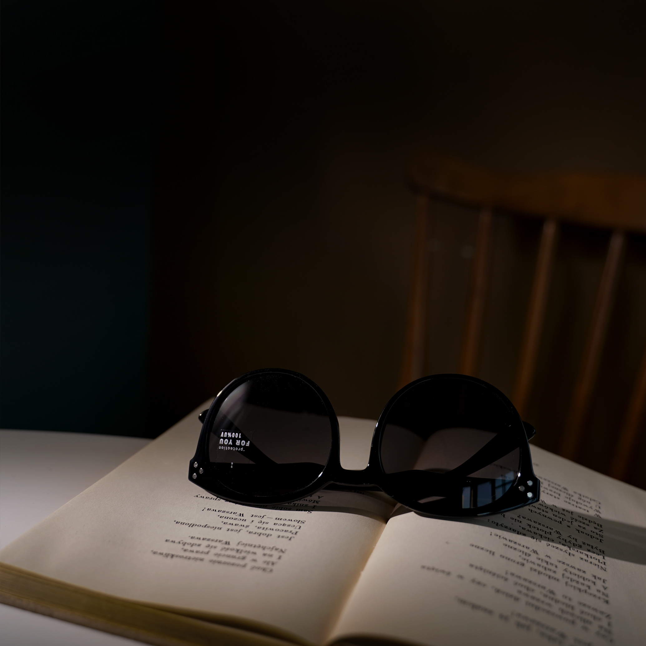 ROUND FRAME sunglasses - black