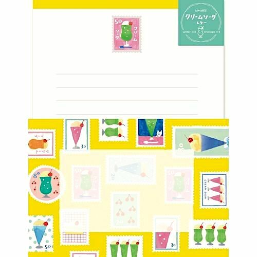 Furukawashiko Letter and Envelope Set－Cream Soda Series (Japanese Stationery Brand)