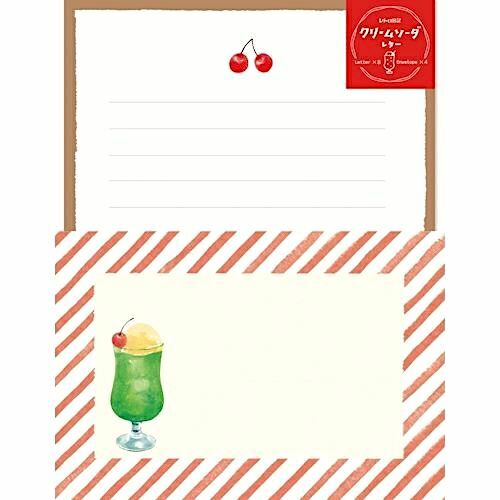 Furukawashiko Letter and Envelope Set－Cream Soda Series (Japanese Stationery Brand)