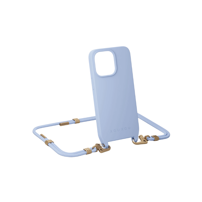 XOUXOU｜iPhone 13系列背繩手機殼 - 寶寶藍