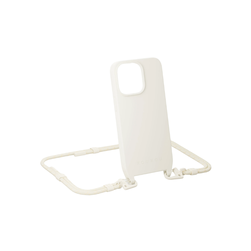 XOUXOU｜iPhone 背繩手機殼 - 奶油白