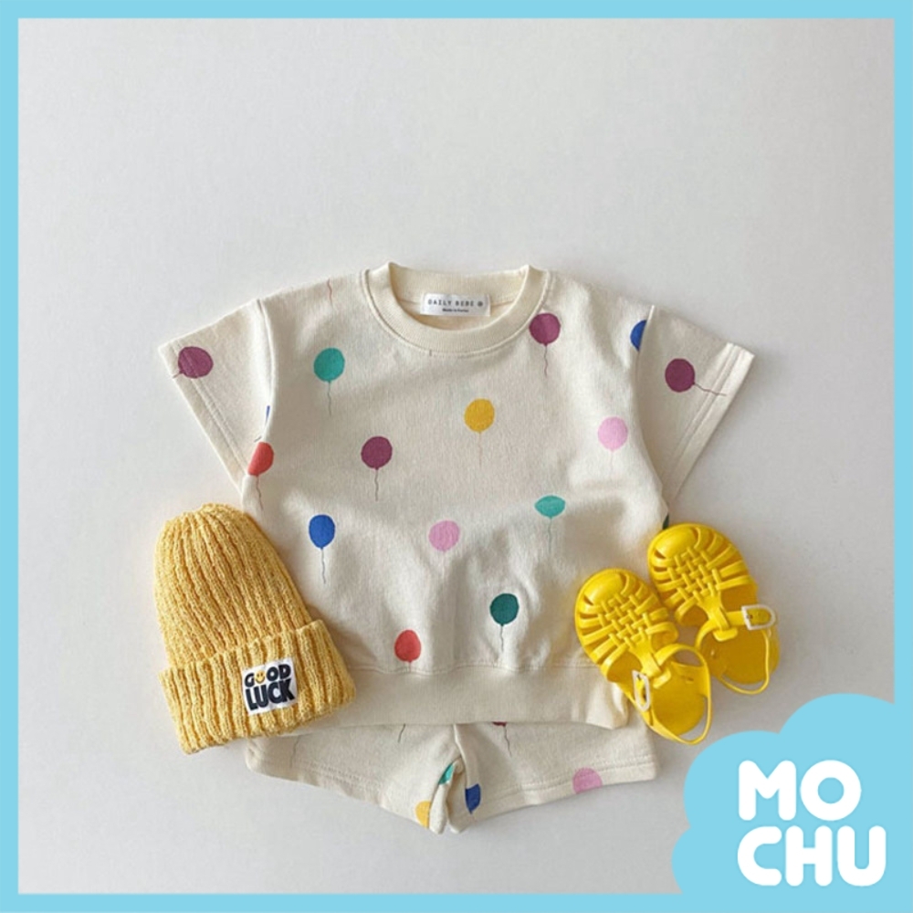 彩色小氣球短袖短褲套裝