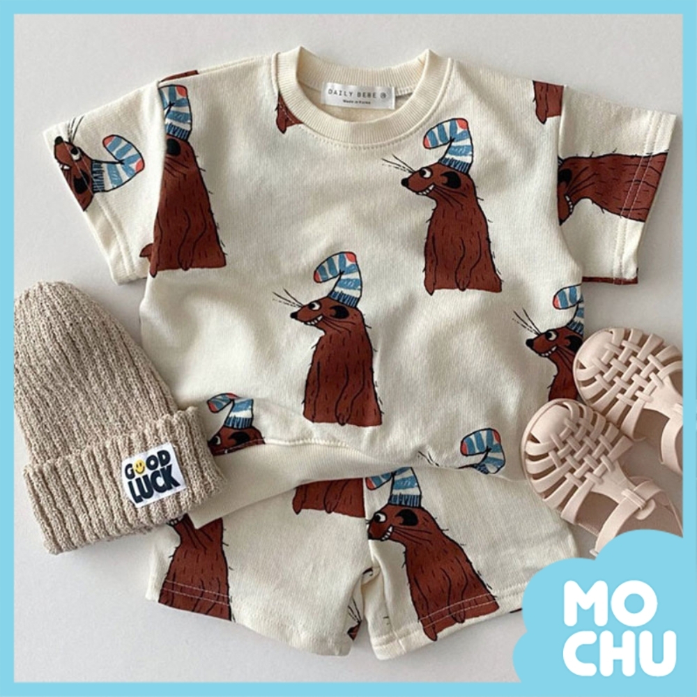 長襪小棕鼠短袖短褲套裝