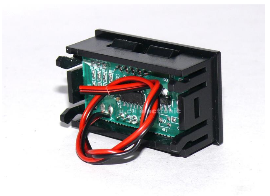 【UCI電子】(X-1) 兩線DC5V-120V直流數顯電壓表數字電壓表頭 電動車錶頭防反接0.56