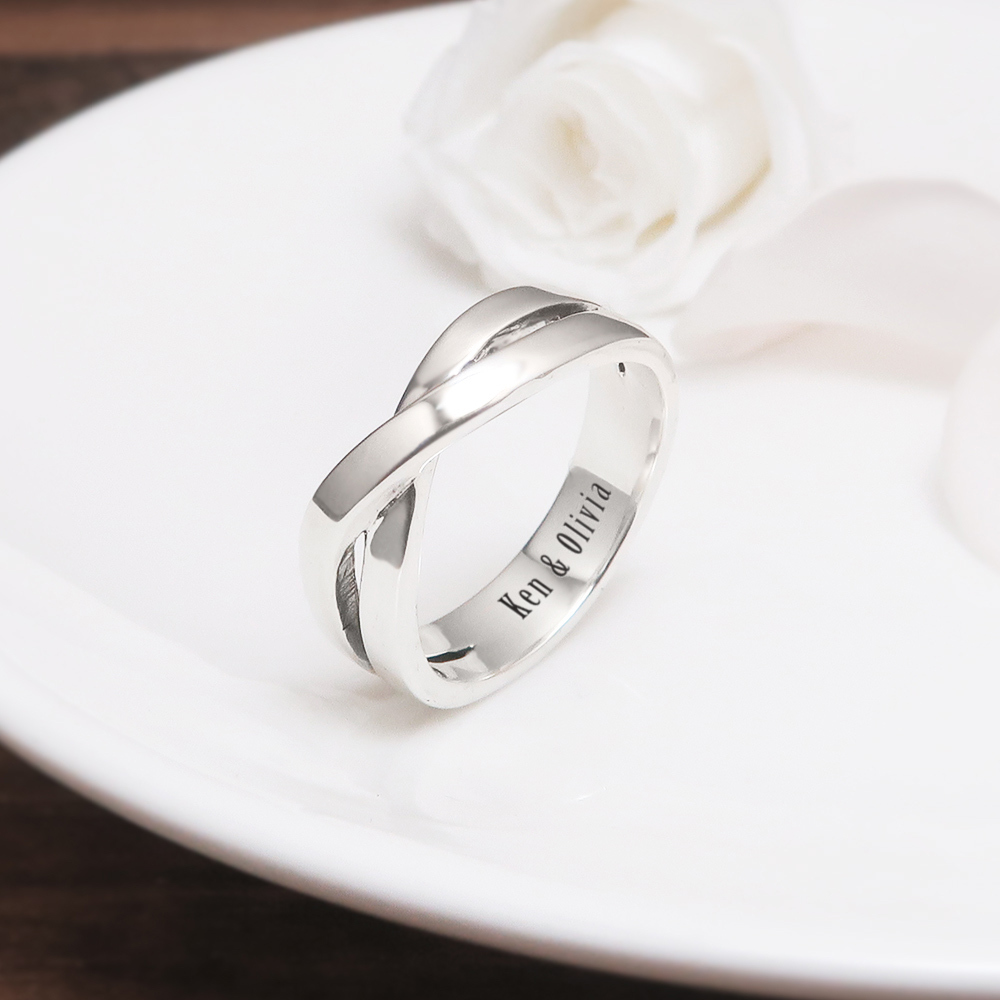 純銀刻字 星河交錯 男戒 925純銀戒指 男生戒指 客製化訂製