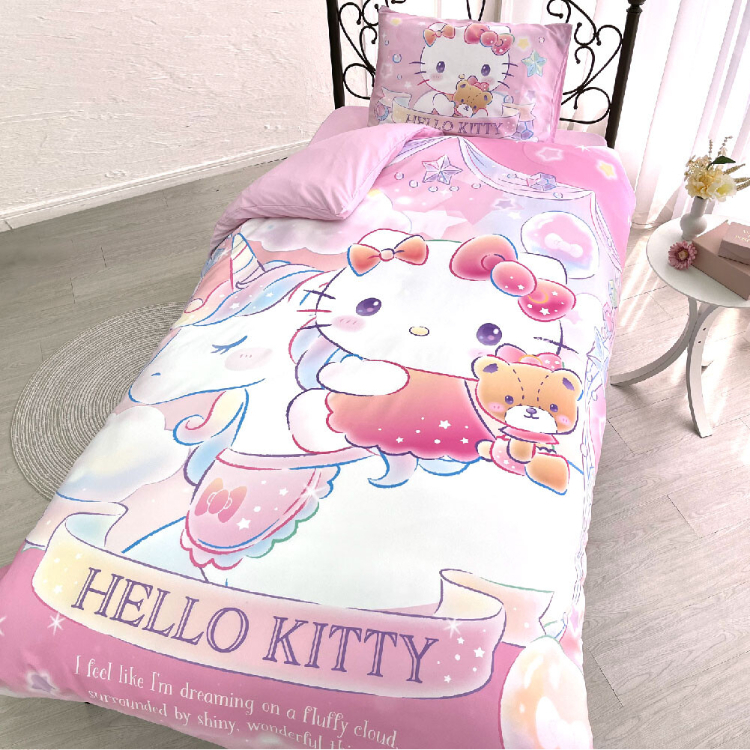 Sanrio Hello Kitty 床上用品三件裝單人 #BD22-SB-624-S
