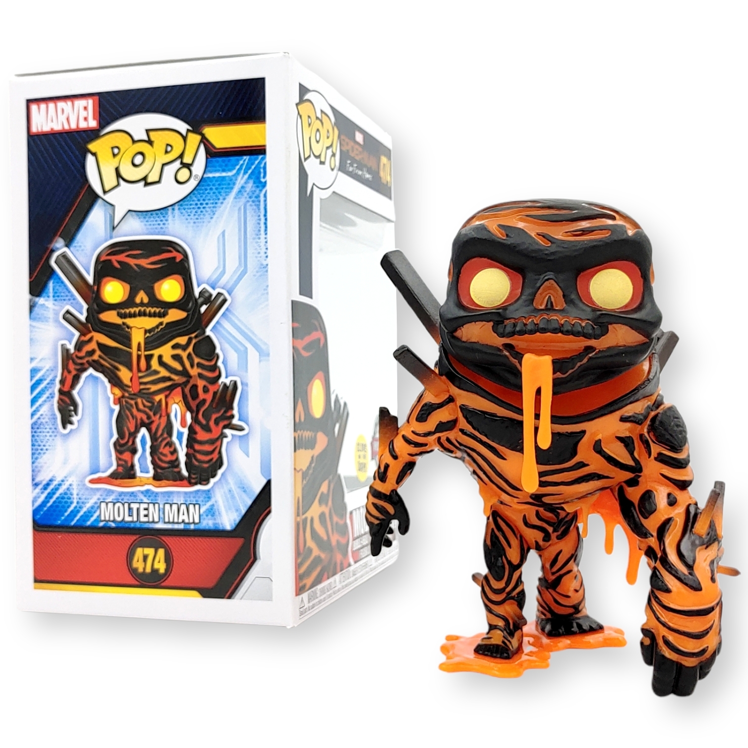 FUNKO POP<蜘蛛俠-不戰無歸>熔火狂(夜光版)-NO.474