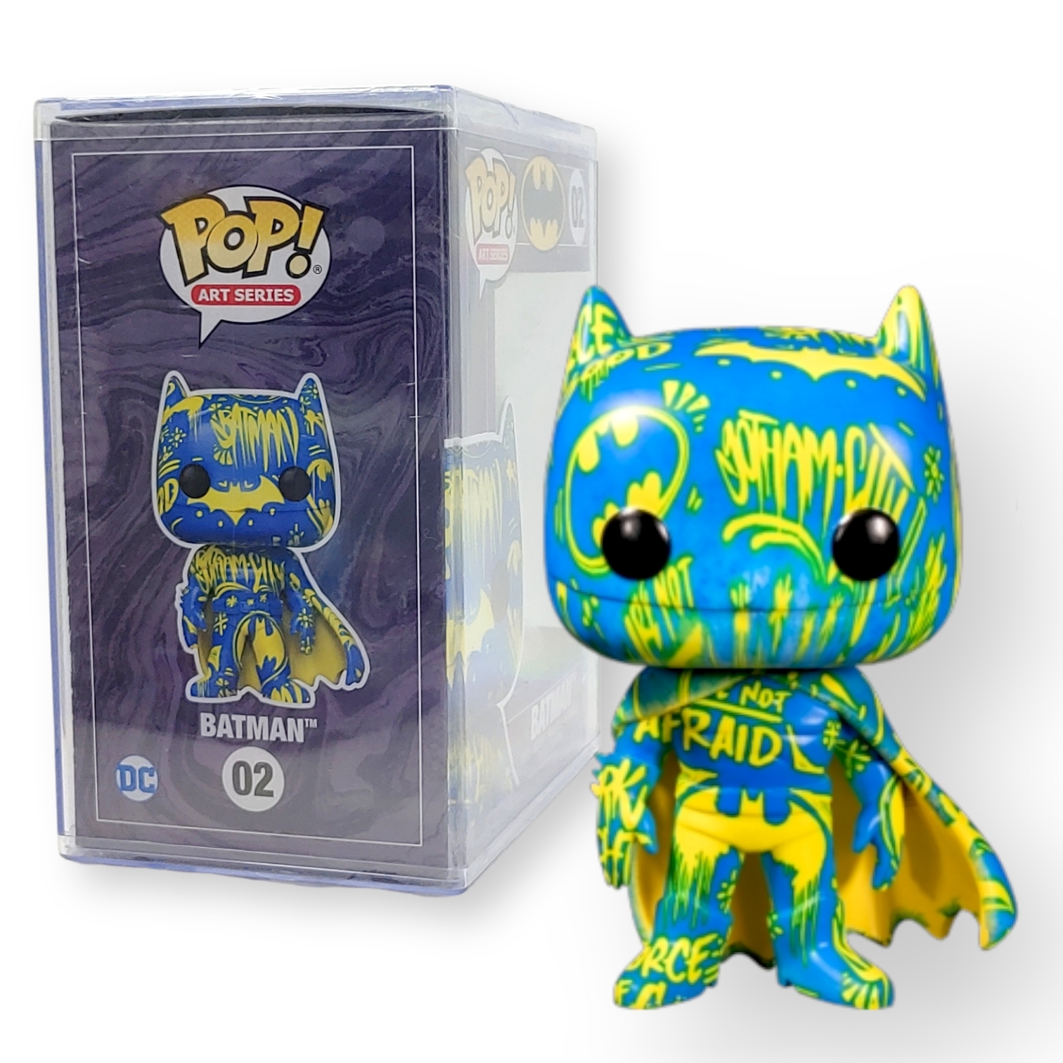 FUNKO POP<蝙蝠俠>蝙蝠俠(黃藍藝術版)-No.02