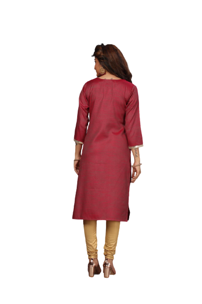 Sonali Women's Red Gold Print Soft Cool Kutis Jippa Top / Mix and Match Wear / Indian Traditional Wear Top / Plus Size Kurtis / Baju Muslimah Baju Q1705B