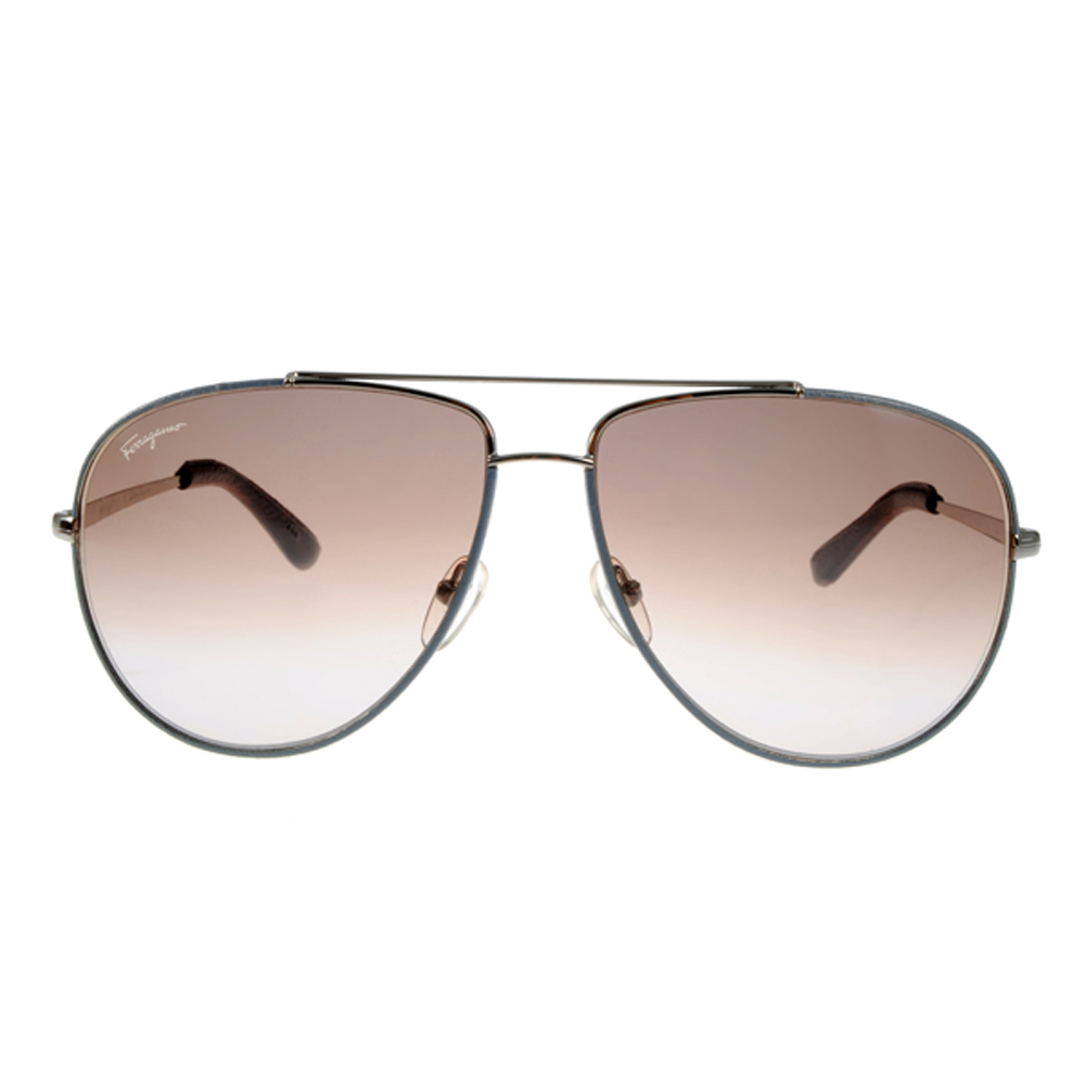 【Salvatore Ferragamo】SF104SL 036 時尚皮革飛官框太陽眼鏡