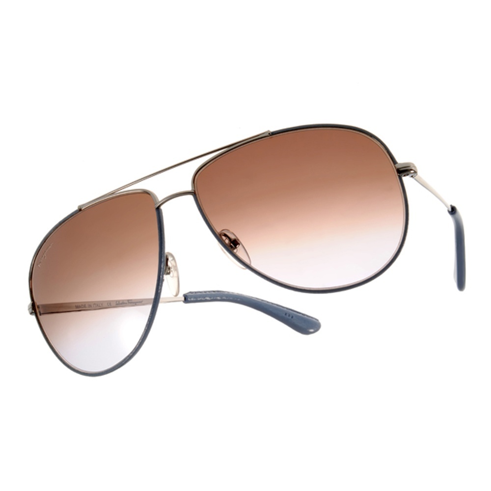 【Salvatore Ferragamo】SF104SL 036 時尚皮革飛官框太陽眼鏡