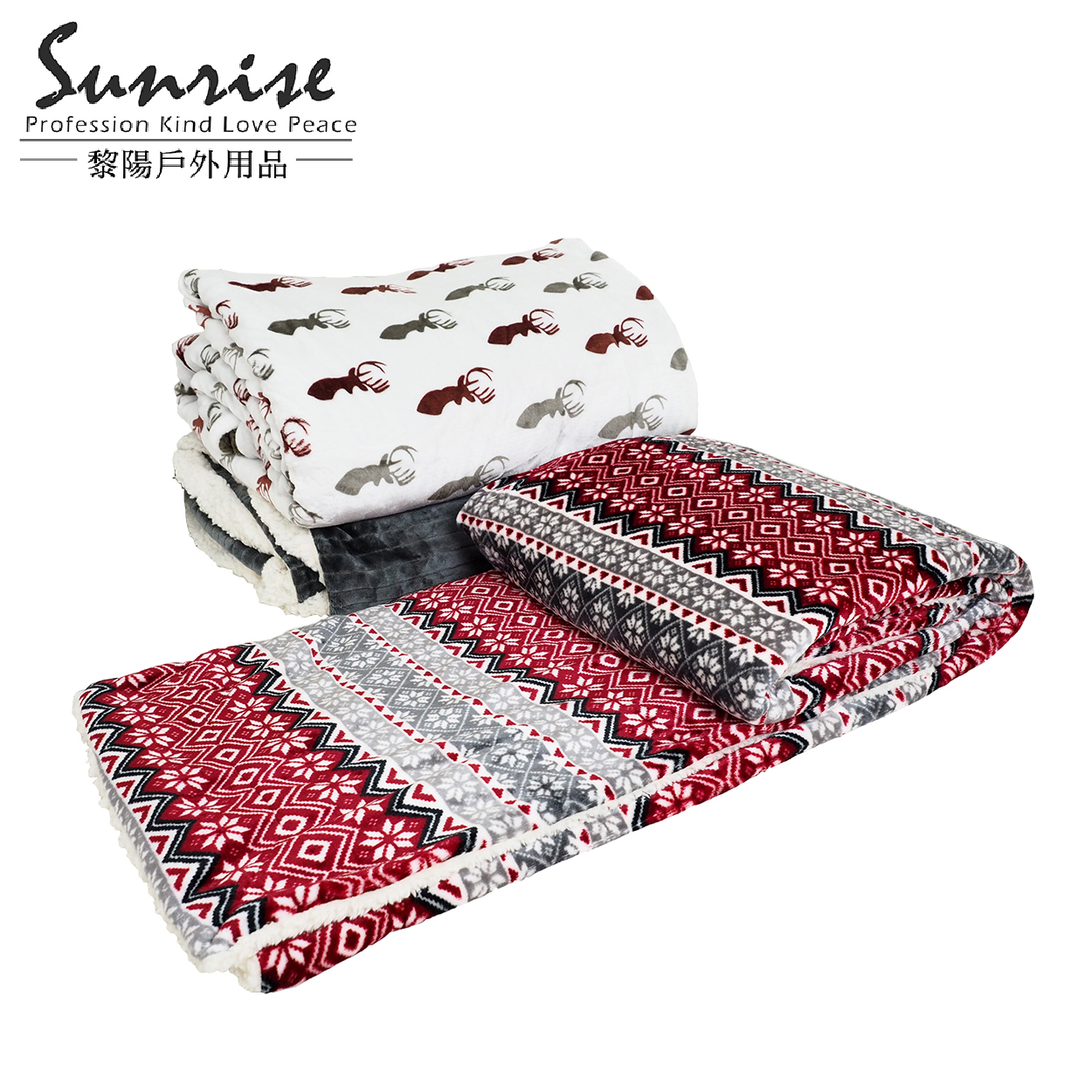 加厚雙層仿羊毛毛絨毯 200*230cm 空調被/午睡毯/汽車毯/旅行毯/沙發毯 69CFM1810