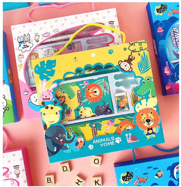 兒童手拎文具套裝禮盒(多款) 9100