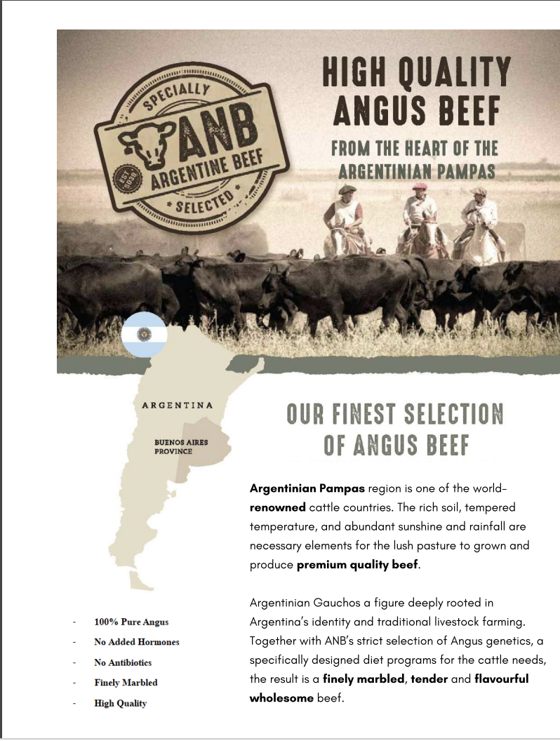 ANB阿根廷草飼肉眼 250G (急凍 -18°C)