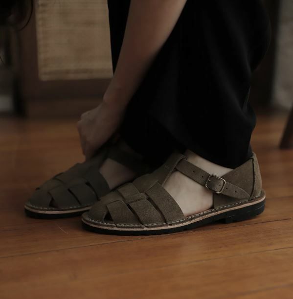 （預購）STEVE MONO 麂皮編織鞋 Artisanal Sandals 10/01 khaki 墨綠