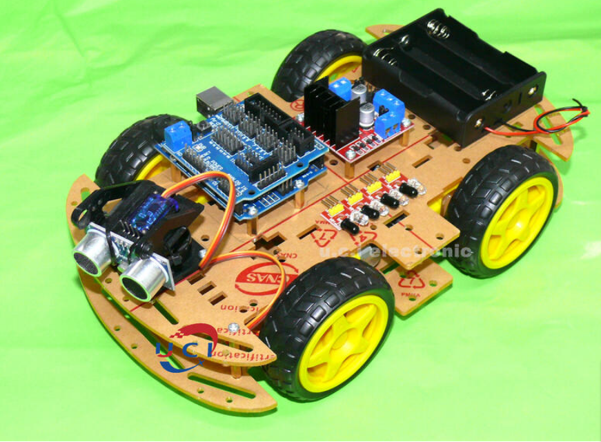 【UCI電子】Arduino 相容 DIY 4輪小車 循跡自走車 避障小車 紅外小車 UNO R3小車 自走車 散件出貨