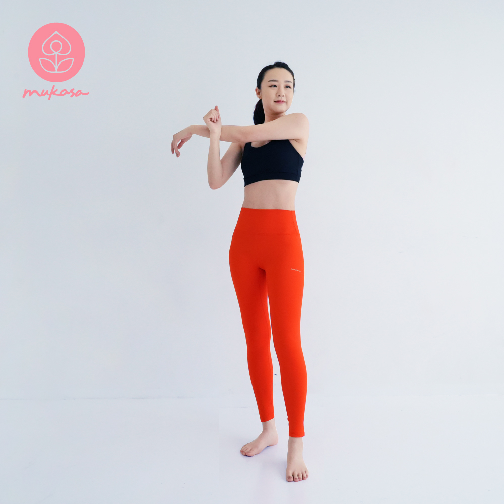 MUKASA 高彈運動緊身褲 辣椒紅 MUK-2296101