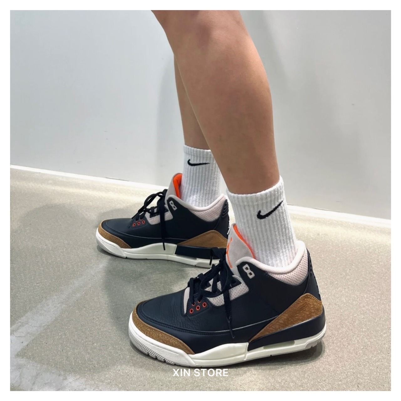 【現貨】Nike Air Jordan 3 Retro Desert 喬丹 低筒 皮革 象紋 拼接 黑棕