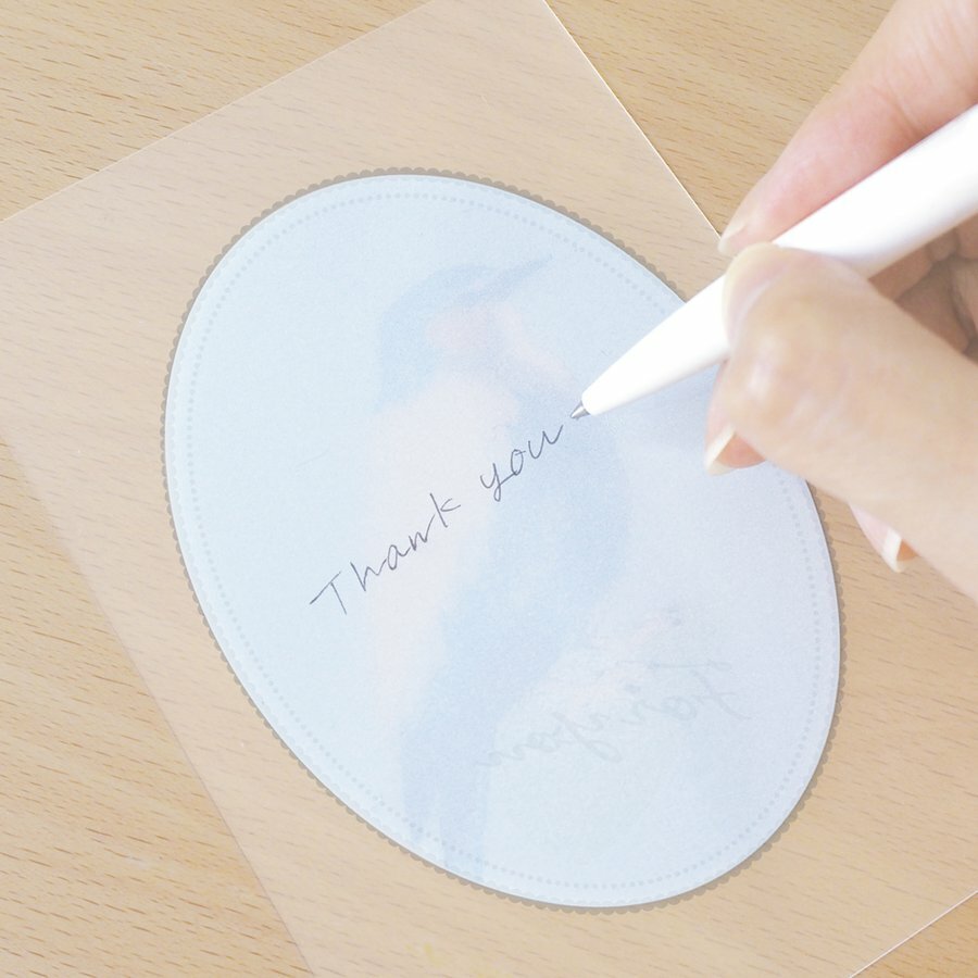 貓咪 霧面透明燙金畫框卡片 萬用卡片｜日本EL COMMUN