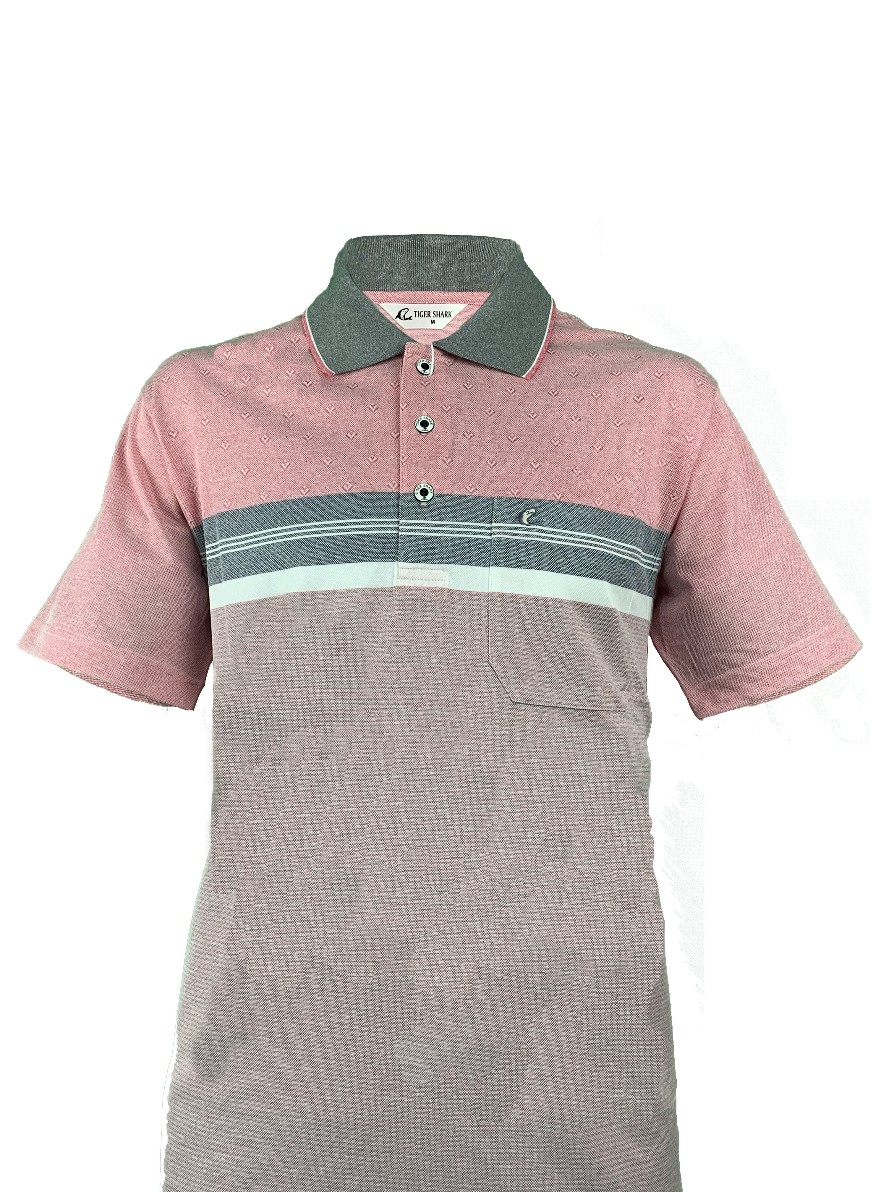 彈力排汗條紋POLO衫