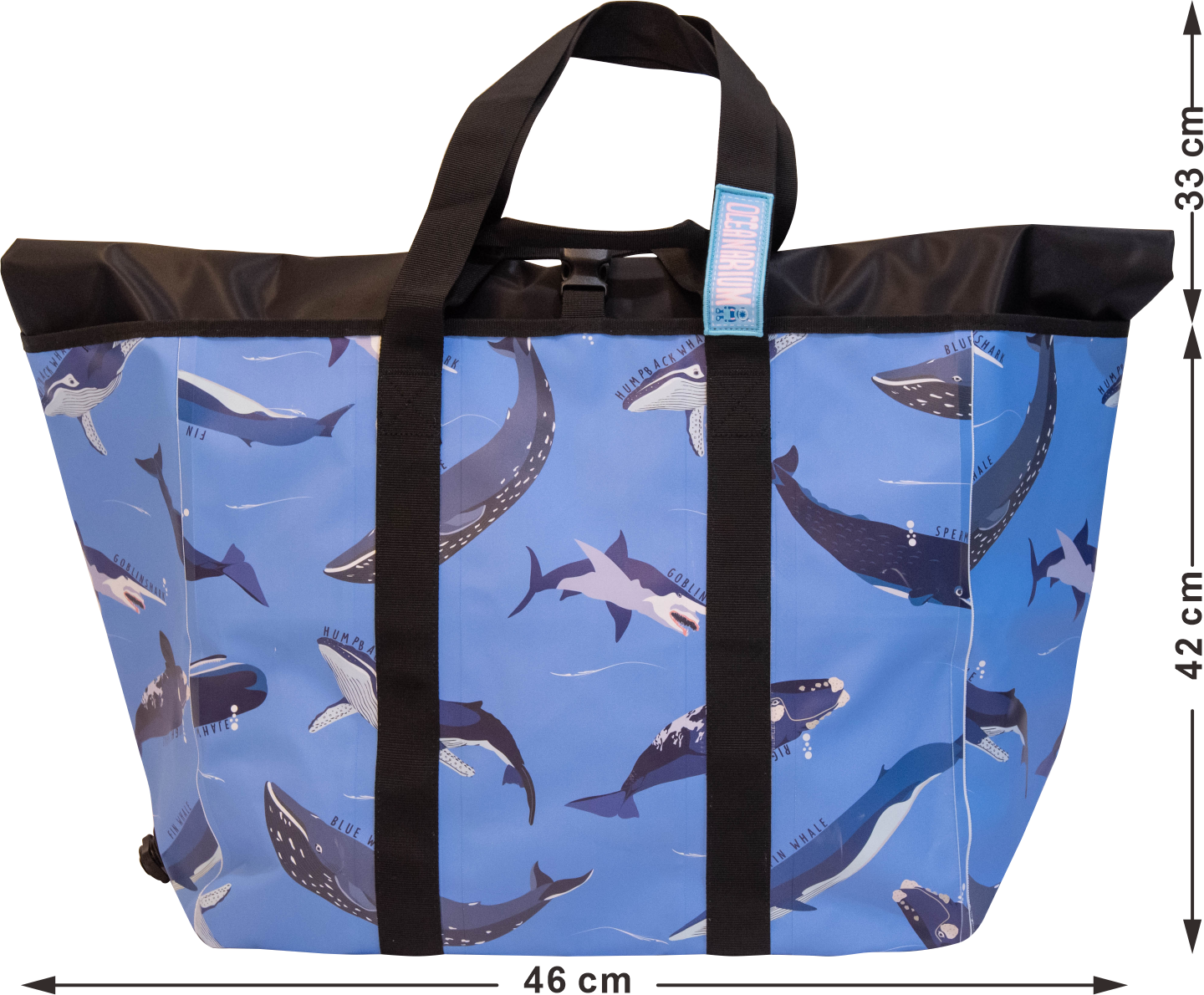 鯨魚圖案 50L 側揹大型防水袋 | Oceanarium | 潛水及水上用品