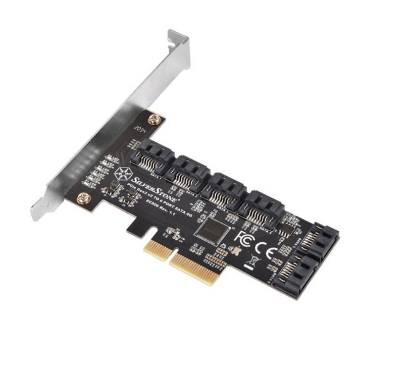 米特3C數位–SilverStone 銀欣 ECS06 6埠SATA Gen3硬碟擴充卡/SST-ECS06