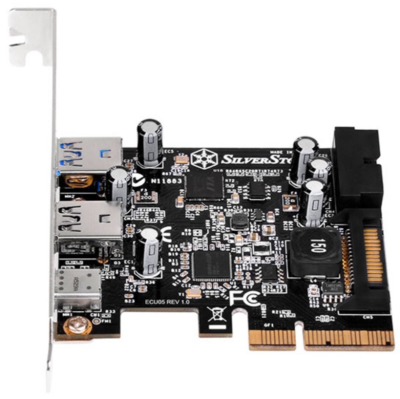 米特3C數位–SilverStone 銀欣 ECU05 內接擴充卡/SST-ECU05