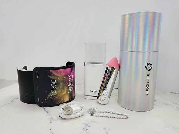 Leten-小銀棒 10段變頻 無線充電防水口紅跳蛋/紫外線抑菌座充