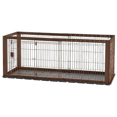 Richell 木製伸縮圍欄 - 加寬型 (啡色) / (白色) 90-154cm / 頂蓋