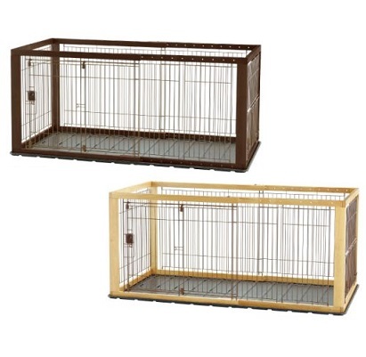 Richell 木製伸縮圍欄 - 加寬型 (啡色) / (白色) 90-154cm / 頂蓋