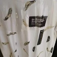 [S] BOYLONDON FEATHER ALL OVER T-SHIRT DRESS,WHITE/GOLD, B92TS1274F91 (SBB22)