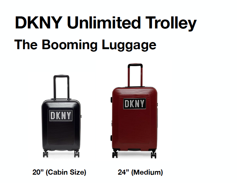 DKNY Unlimited Trolley The Booming Luggage 20” + 24” Bu