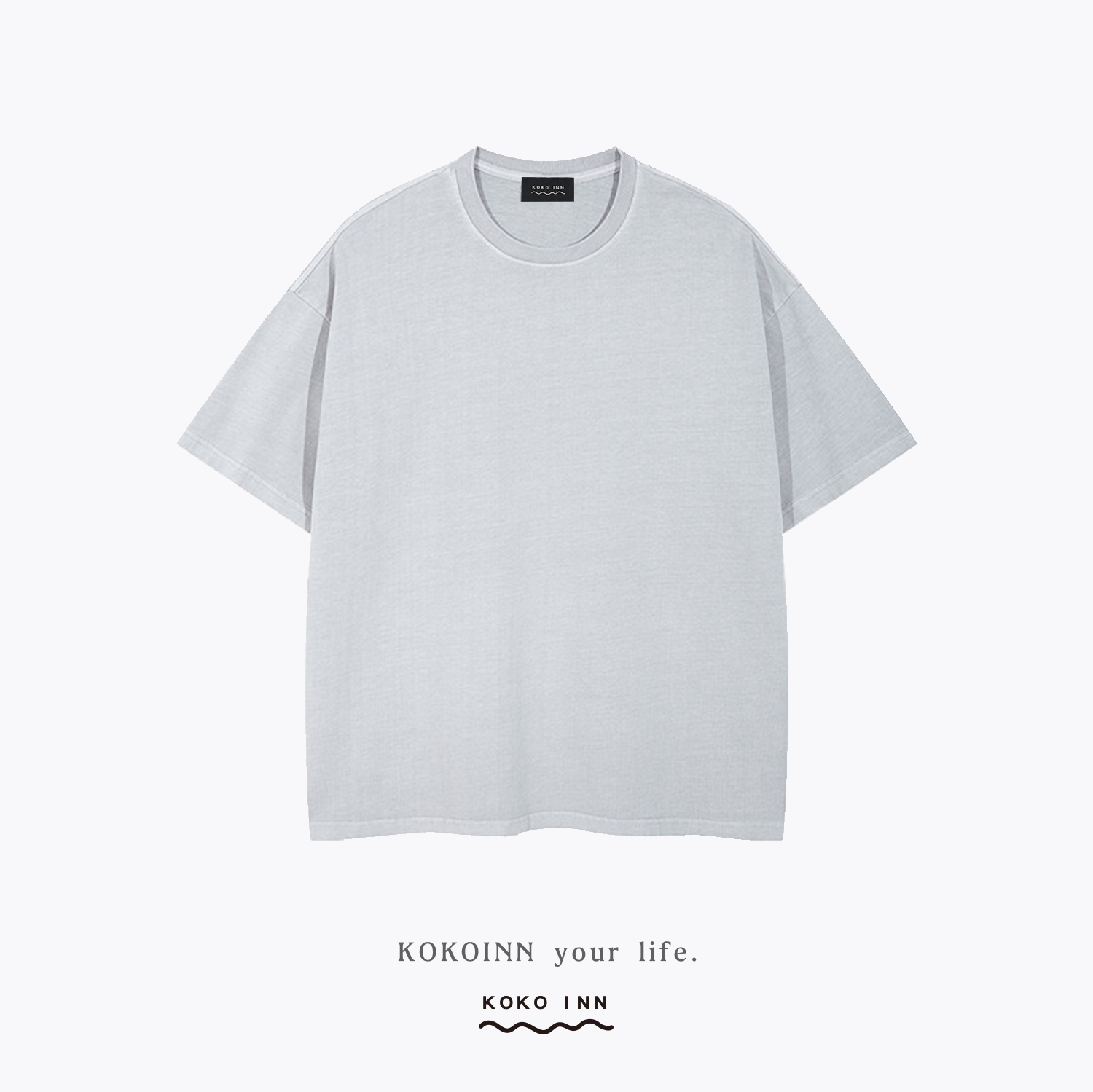 KOKOINN 水洗純色短袖上衣 - 大地色系