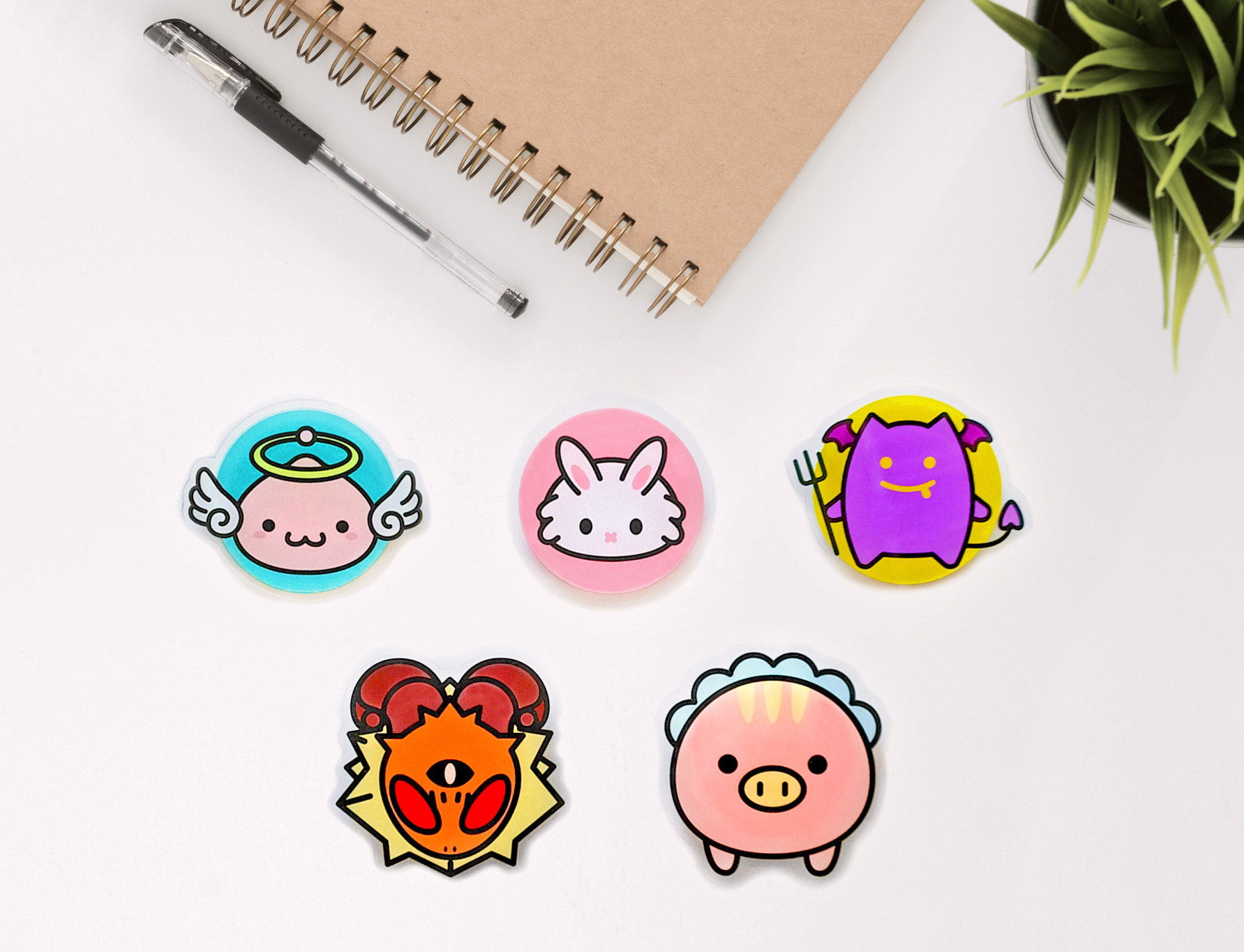 《RO仙境傳說》手機氣囊支架（天使波利/小惡魔/瘋兔/小野豬/巴風特）