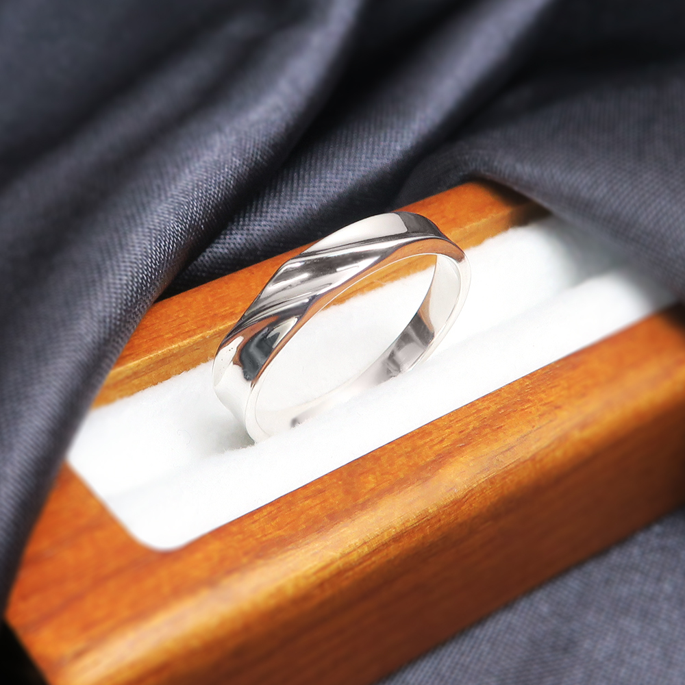 純銀刻字 雙流線 男戒 925純銀戒指 男生戒指 客製化訂製