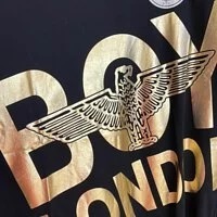 [S] BOYLONDON EAGLE SHORT SLEEVE T-SHIRT,BLACK/GOLD, B92TS1012U99 (SBB26)