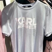 [S] KARL LAGERFELD STACK LOGO T-SHIRT,ARTIC ICE, 22UW1731-351 (SKL233)