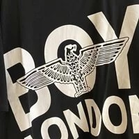 [S] BOYLONDON EAGLE SHORT SLEEVE T-SHIRT,BLACK/WHITE, B92TS1012U89 (SBB29)